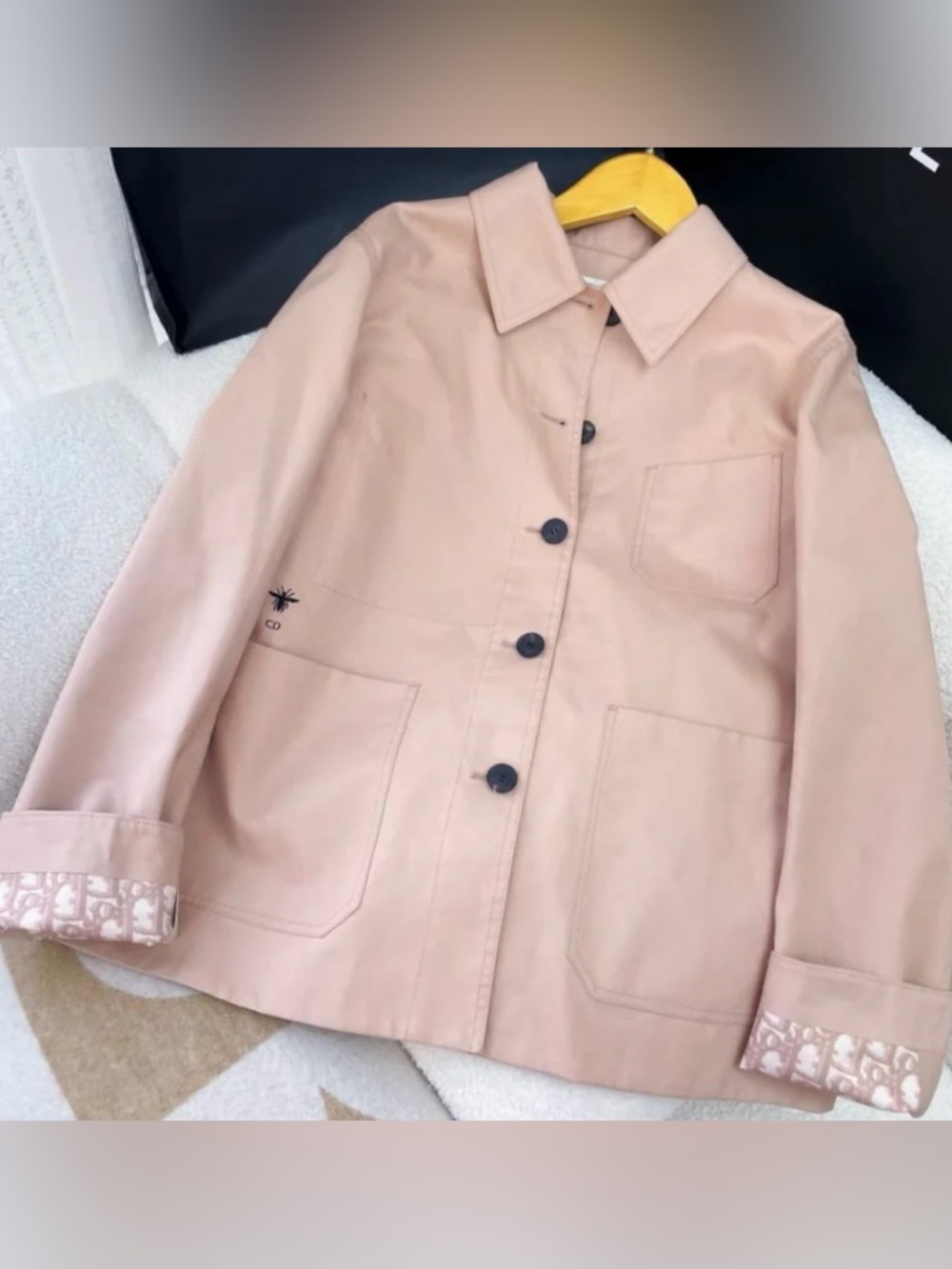 Dior Light Pink Button-Front Blazer Jacket